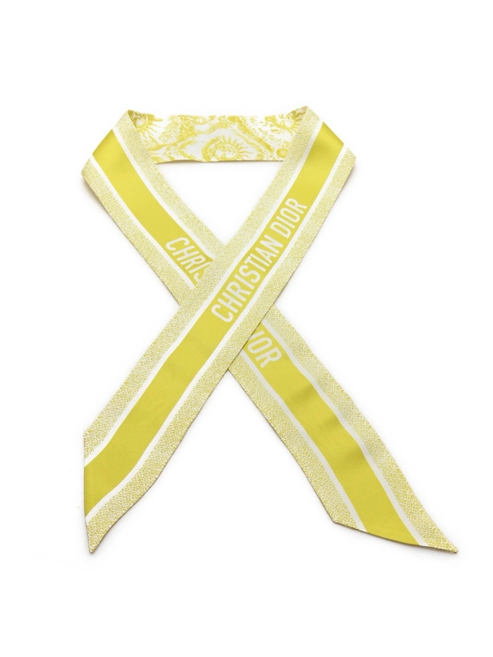 Christian Dior Mitzah Silk Logo Twilly